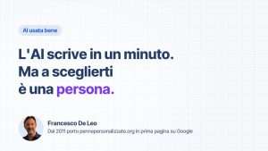 L’AI scrive in un minuto. Ma a sceglierti è una persona